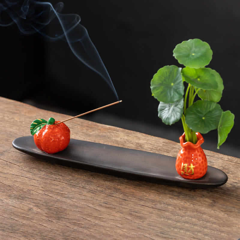 Kadzielnica do dekoracji domu PiXiu Wealth z Buddha Stones - Pomarańczowo-mandarynka (25,7*7,5*5,8 cm) - image 15