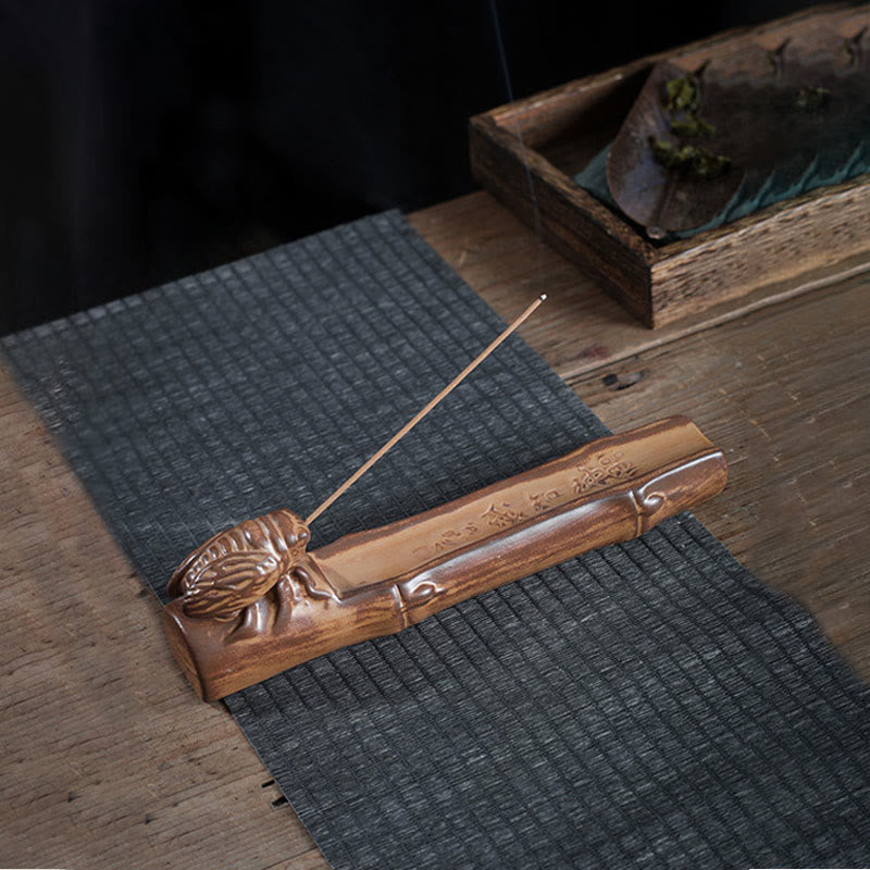 Buddha Stones, mała łódź, cykada, dekoracja domu, kadzielnica - Cykada (25*5,5*5,5 cm) - image 7