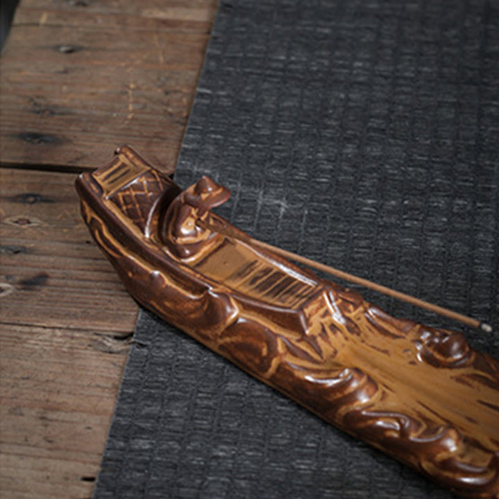 Buddha Stones, mała łódź, cykada, dekoracja domu, kadzielnica - image 3