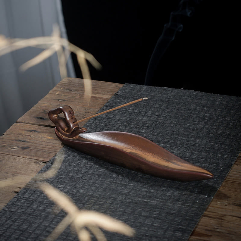 Buddha Stones, mała łódź, cykada, dekoracja domu, kadzielnica - image 6