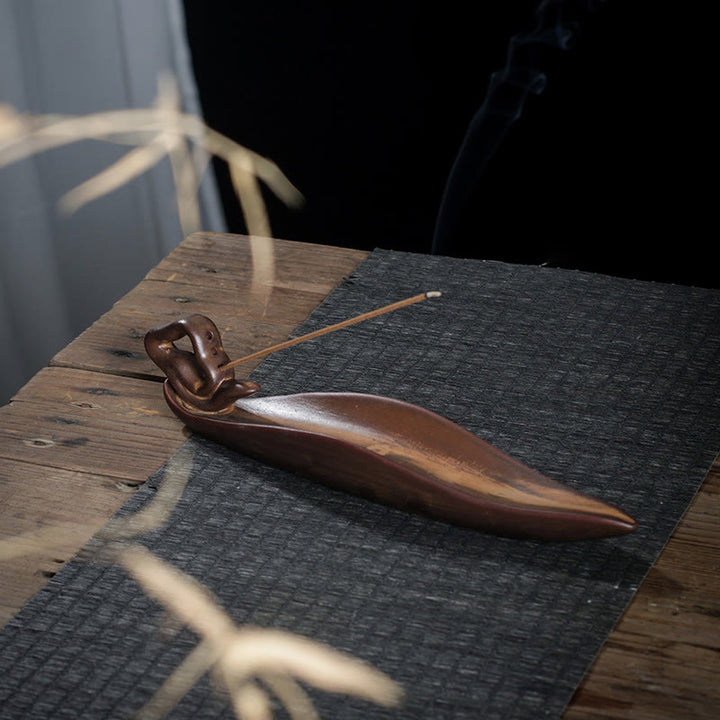 Buddha Stones, mała łódź, cykada, dekoracja domu, kadzielnica - image 6