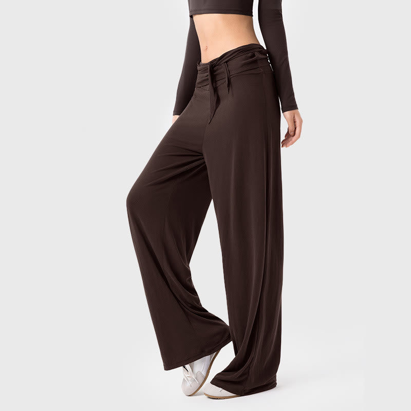 Spodnie sportowe damskie z szerokimi nogawkami, sznurowane, oddychające i z Buddha Stones - Sjena - US12, UK/AU16, EU44 (XL) - image 9