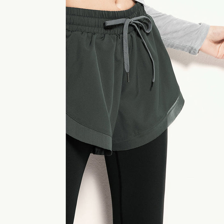 Legginsy sportowe 2 w 1 z Buddha Stones, damskie, do ćwiczeń na świeżym powietrzu, do jogi - image 9