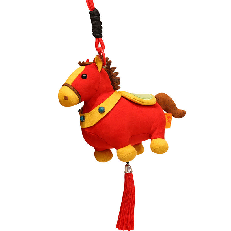 Buddha Stones Rok Konia Wielokolorowy Uroczy Konik Frędzel Lina Dobrobytu Wisząca Dekoracja - image 8