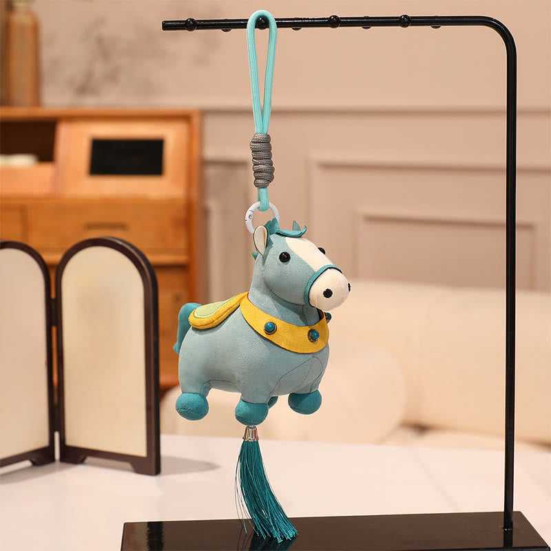 Buddha Stones Rok Konia Wielokolorowy Uroczy Konik Frędzel Lina Dobrobytu Wisząca Dekoracja - image 12