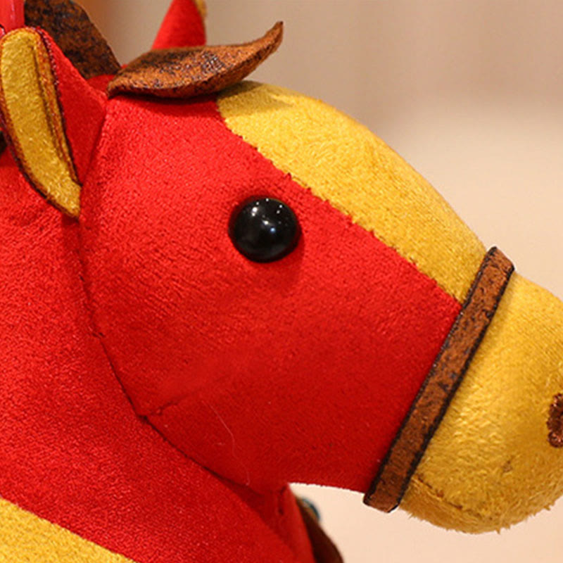 Buddha Stones Rok Konia Wielokolorowy Uroczy Konik Frędzel Lina Dobrobytu Wisząca Dekoracja - image 6