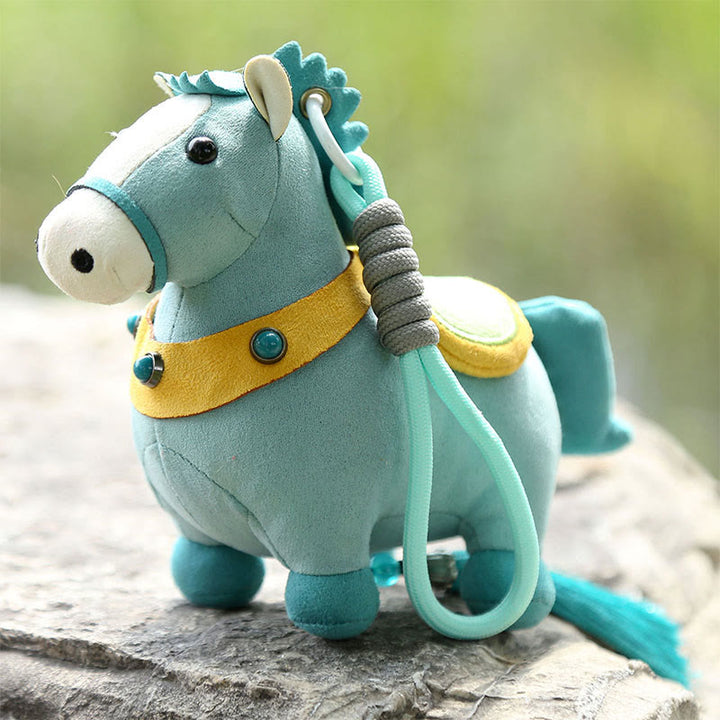 Buddha Stones Rok Konia Wielokolorowy Uroczy Konik Frędzel Lina Dobrobytu Wisząca Dekoracja - image 14