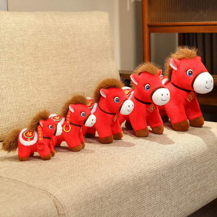 Buddha Stones Rok Konia Fu Pluszowa Lalka Konik Dobrobyt Fortuna Dekoracja Domu - image 5