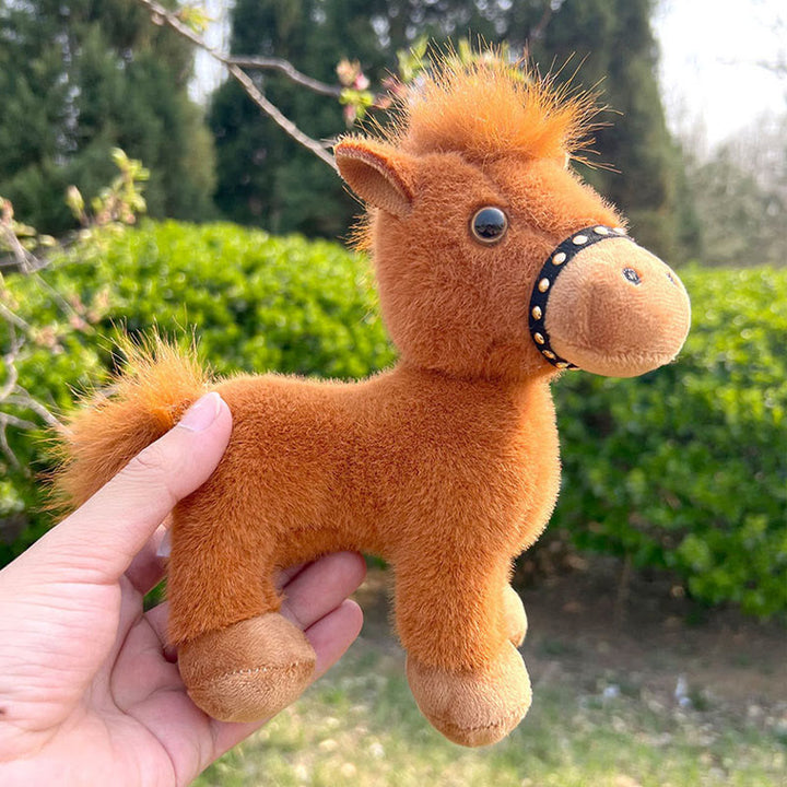 Buddha Stones Rok Konia Pluszowa Lalka Konik Słodki Dekoracja Domu Energia Dobrobytu - image 3