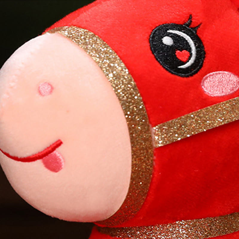 Buddha Stones Rok Konia Słodka Pluszowa Lalka Kucyk Energia Dekoracja Domu - image 2