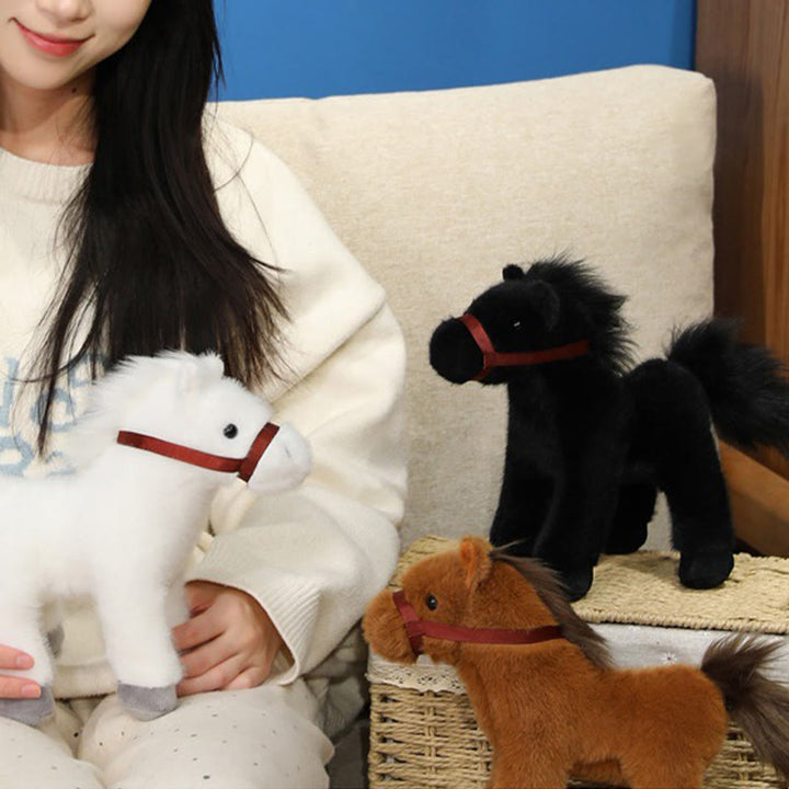 Buddha Stones Rok konia, słodka, jednokolorowa pluszowa lalka kucyk, dekoracja domu Prosperity - image 14