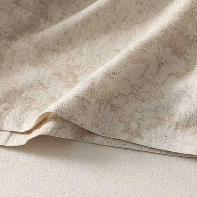 Koszula damska z długim rękawem z bawełny i lnu Buddha Stones z teksturowanym wzorem i żabą - image 7