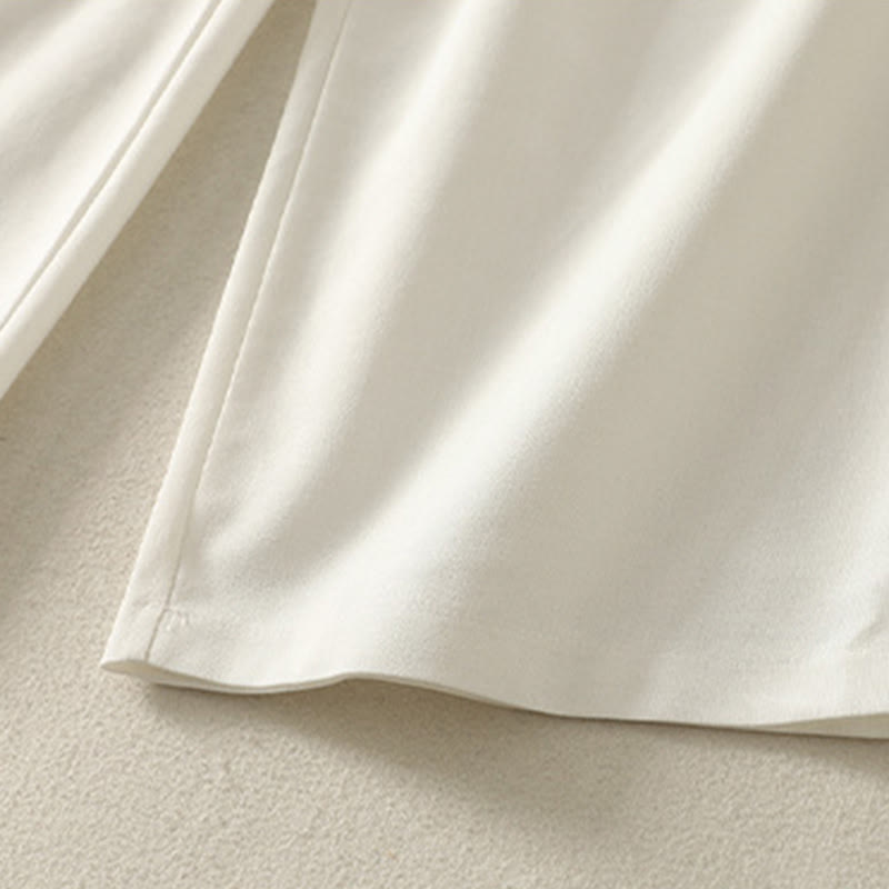 Damskie spodnie z szerokimi nogawkami z bawełny z haftem i elastycznym pasem w kształcie Buddha Stones, zapinane na zamek błyskawiczny i z kieszeniami - image 10