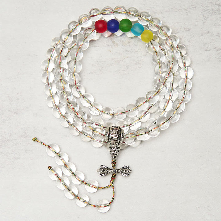 Buddha Stones Wadżra Charm Liuli 108 Koralików Duchowa Moc Siła Mala - Liuli - image 0