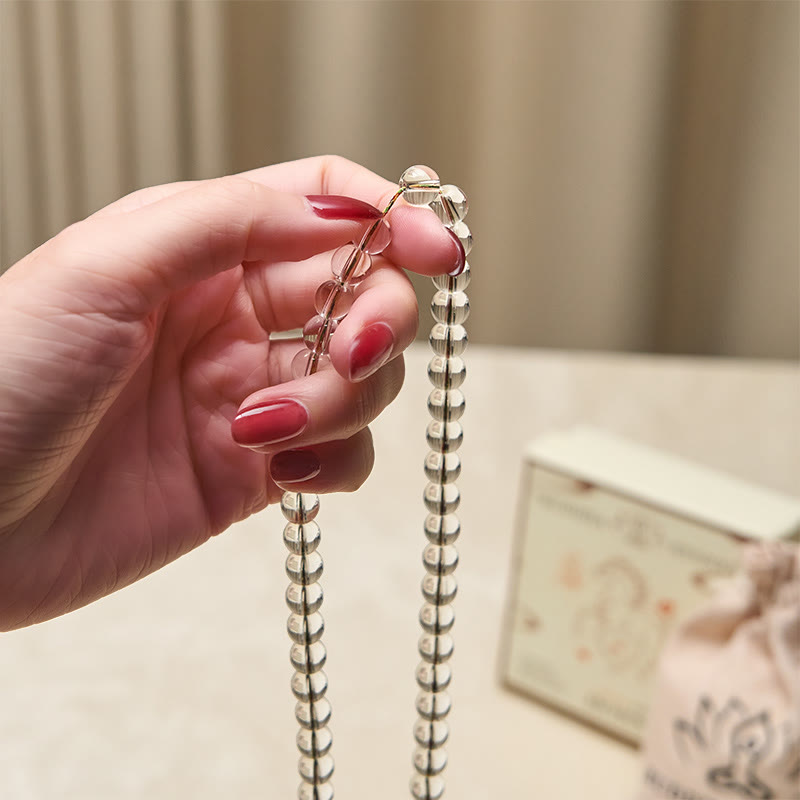 Buddha Stones Wadżra Charm Liuli 108 Koralików Duchowa Moc Siła Mala - image 5