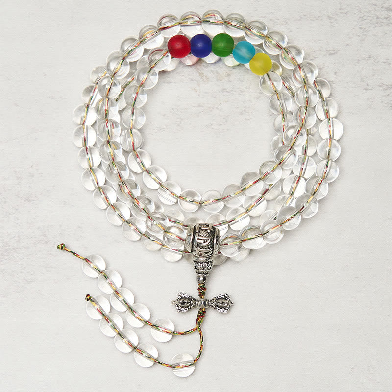 Buddha Stones Wadżra Charm Liuli 108 Koralików Duchowa Moc Siła Mala - Liuli - image 0