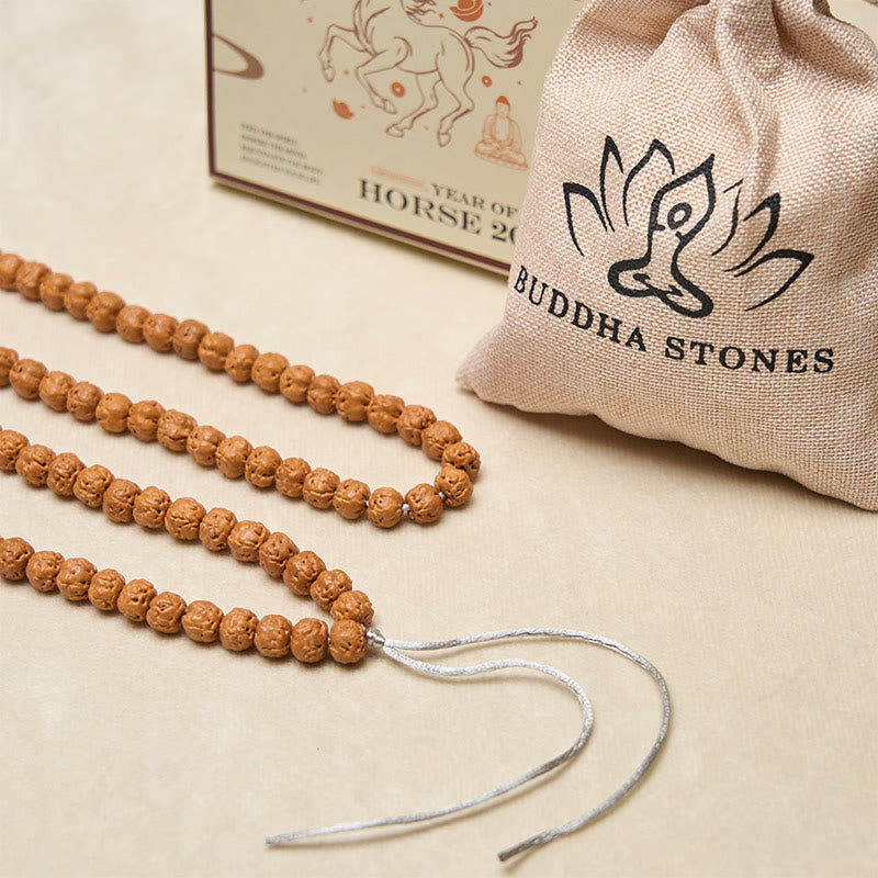 Buddha Stones Tybetańskie 108 Koralików Nasiona Bodhi Bogactwo Pomyślność Mala - image 6