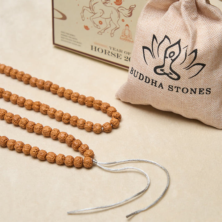Buddha Stones Tybetańskie 108 Koralików Nasiona Bodhi Bogactwo Pomyślność Mala - image 6