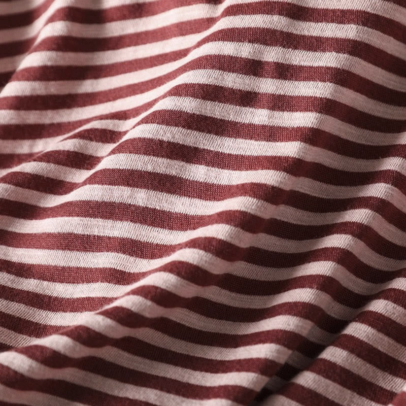 Bluza damska z kapturem z długim rękawem i bawełny z motywem Buddha Stones w paski i wiosenną grafiką - image 11