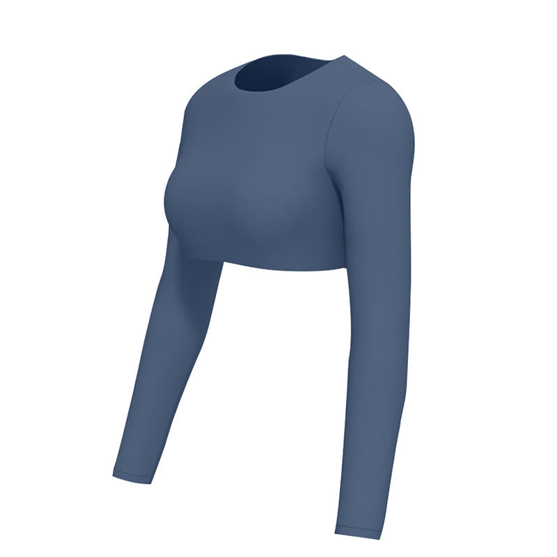 Biustonosz sportowy z długim rękawem i odkrytymi plecami Buddha Stones, do jogi i fitnessu, damski top bez rękawów - image 22