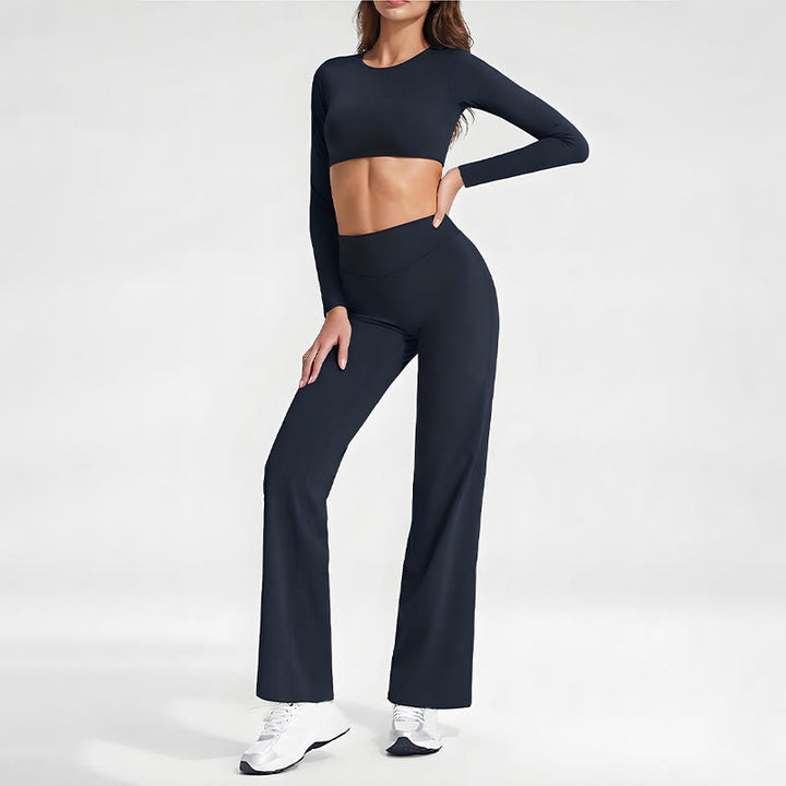 Biustonosz sportowy z długim rękawem i odkrytymi plecami Buddha Stones, do jogi i fitnessu, damski top bez rękawów - image 6