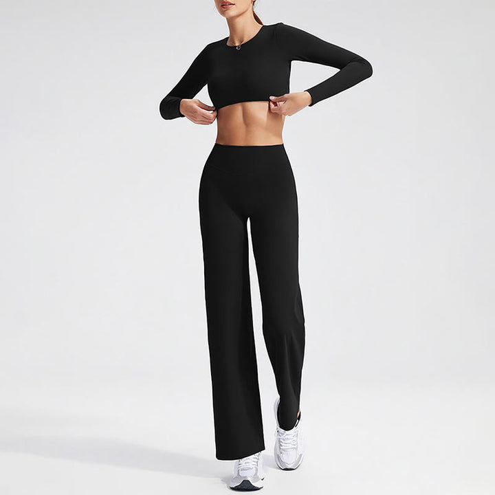 Biustonosz sportowy z długim rękawem i odkrytymi plecami Buddha Stones, do jogi i fitnessu, damski top bez rękawów - image 7