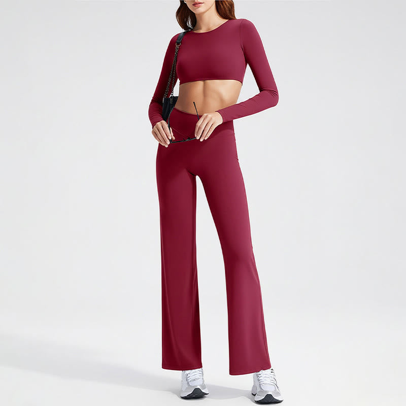 Biustonosz sportowy z długim rękawem i odkrytymi plecami Buddha Stones, do jogi i fitnessu, damski top bez rękawów - image 30