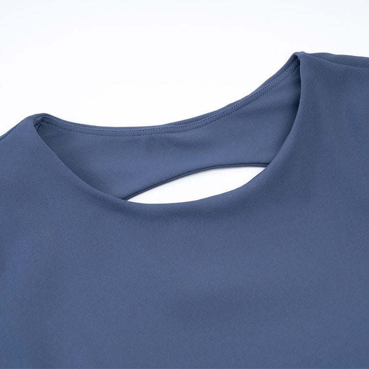 Biustonosz sportowy z długim rękawem i odkrytymi plecami Buddha Stones, do jogi i fitnessu, damski top bez rękawów - image 16