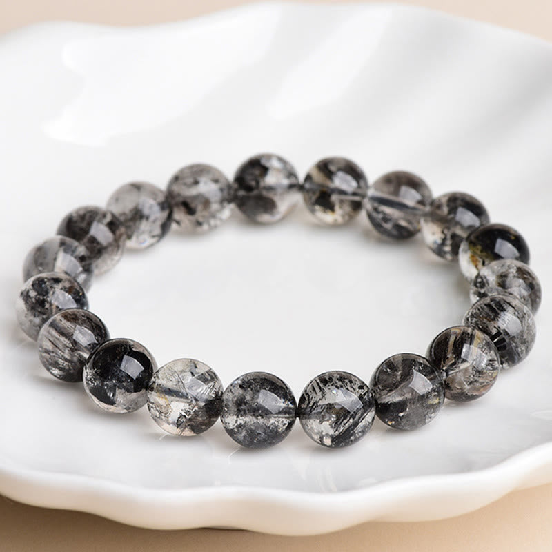 Bransoletka medytacyjna z ochroną diamentową z Buddha Stones Herkimer - image 2