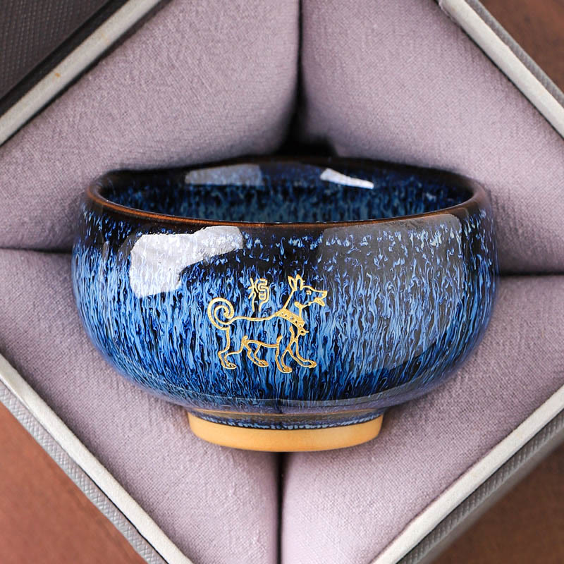 Buddha Stones, chiński zodiak, rok konia, ceramiczna filiżanka do herbaty Kung Fu, 135 ml - Pies 7,5 cm*4,8 cm*135 ml - image 10