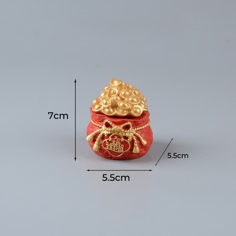 Buddha Stones Rok Konia Bóg Bogactwa Worek Pieniędzy Sukces Dobrobyt Dekoracja Biurka - image 13