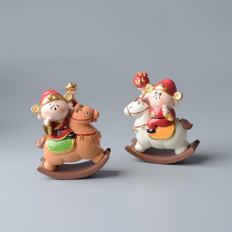 Buddha Stones Rok Konia Bóg Bogactwa Worek Pieniędzy Sukces Dobrobyt Dekoracja Biurka - image 0