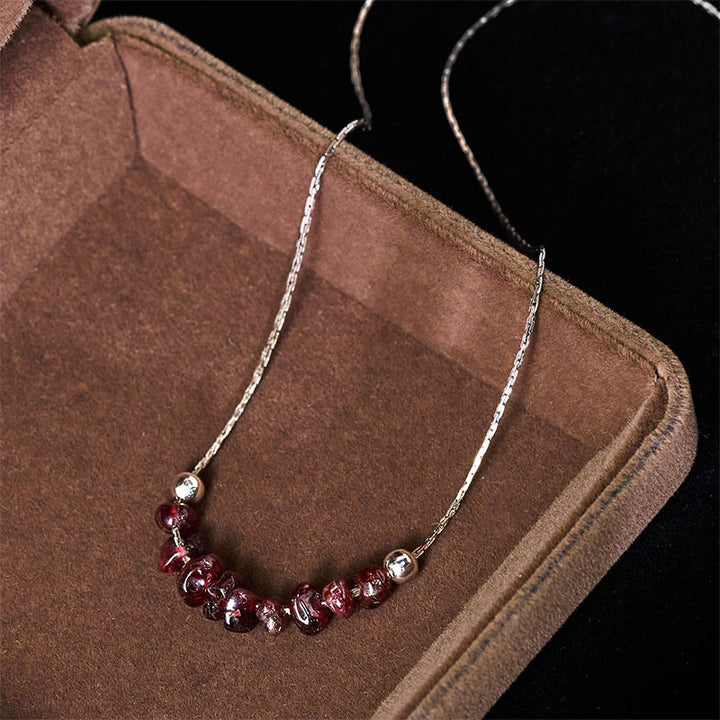 Buddha Stones , czarny obsydian, kwarc dymny, granat, akwamaryn, kwarc truskawkowy, różowy kryształ, siła, wisior - image 16