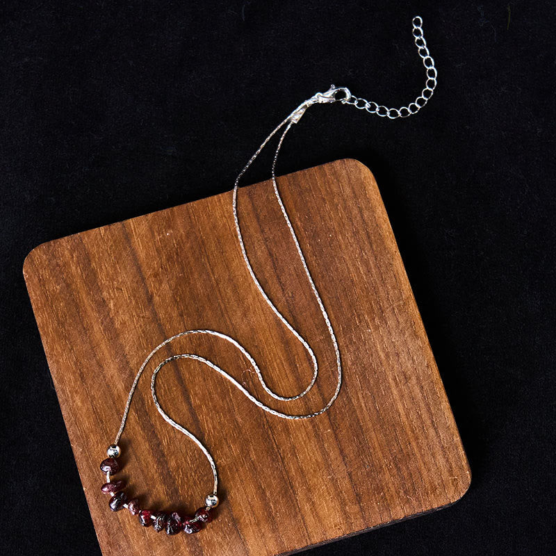 Buddha Stones , czarny obsydian, kwarc dymny, granat, akwamaryn, kwarc truskawkowy, różowy kryształ, siła, wisior - image 17