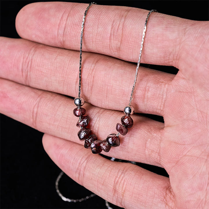 Buddha Stones , czarny obsydian, kwarc dymny, granat, akwamaryn, kwarc truskawkowy, różowy kryształ, siła, wisior - image 18