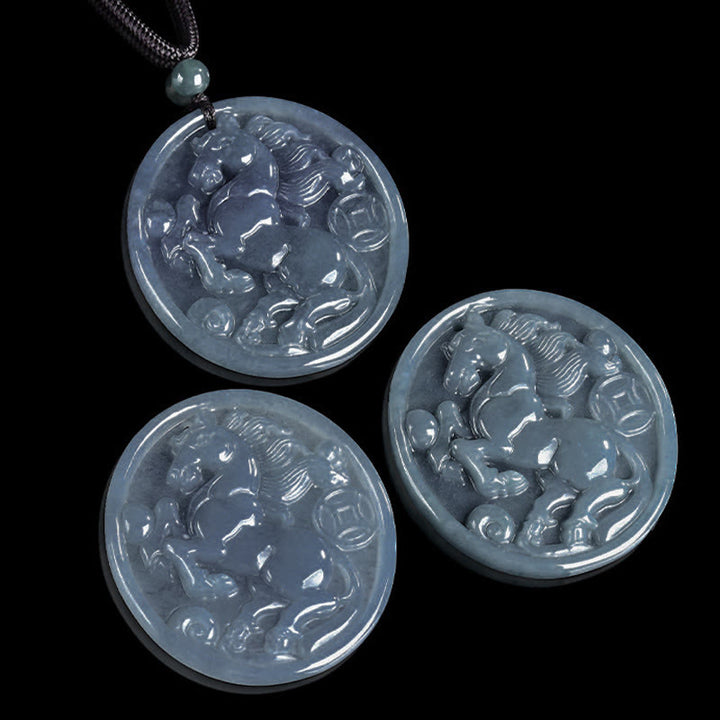 Naszyjnik z Buddha Stones z jadeitu, rok konia, szczęście i obfitość - image 11