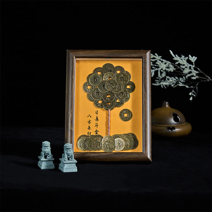 Buddha Stones Pięciu Cesarzy, Drzewo Przyciągają Fortunę, Ochrona Ramki Na Zdjęcia, Ozdoba Wystrój Domu - image 1