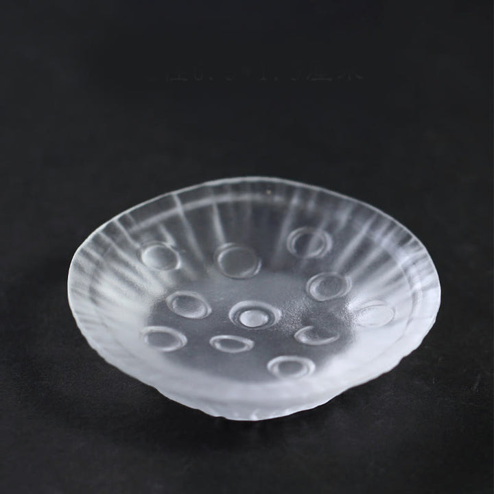 Buddha Stones Rok Konia Strąk Lotosu Liść Lotosu Kryształ Liuli Dzieło Sztuki Dekoracja Energetyczna Do Domu i Biura - Podkładka Lotus Pod 6,5*1,5 cm - image 5