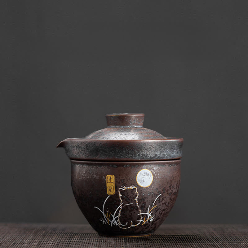 Buddha Stones, słodka filiżanka do herbaty z kotem Kung Fu  - image 1