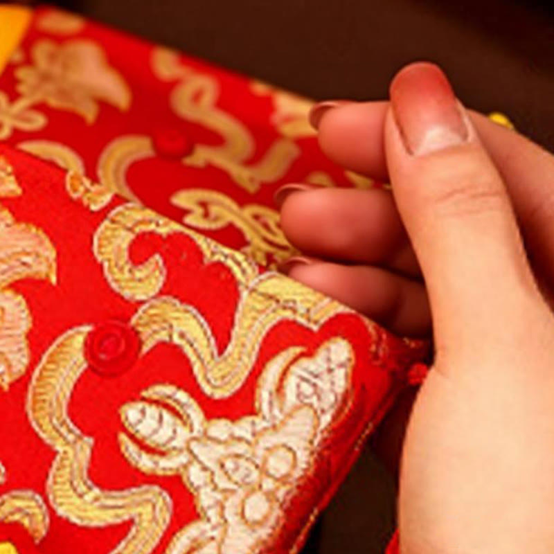 Buddha Stones Rok Konia 2026 Nowy Rok Fu Postać Szczęśliwy Haft Chińska Czerwona Koperta - image 13