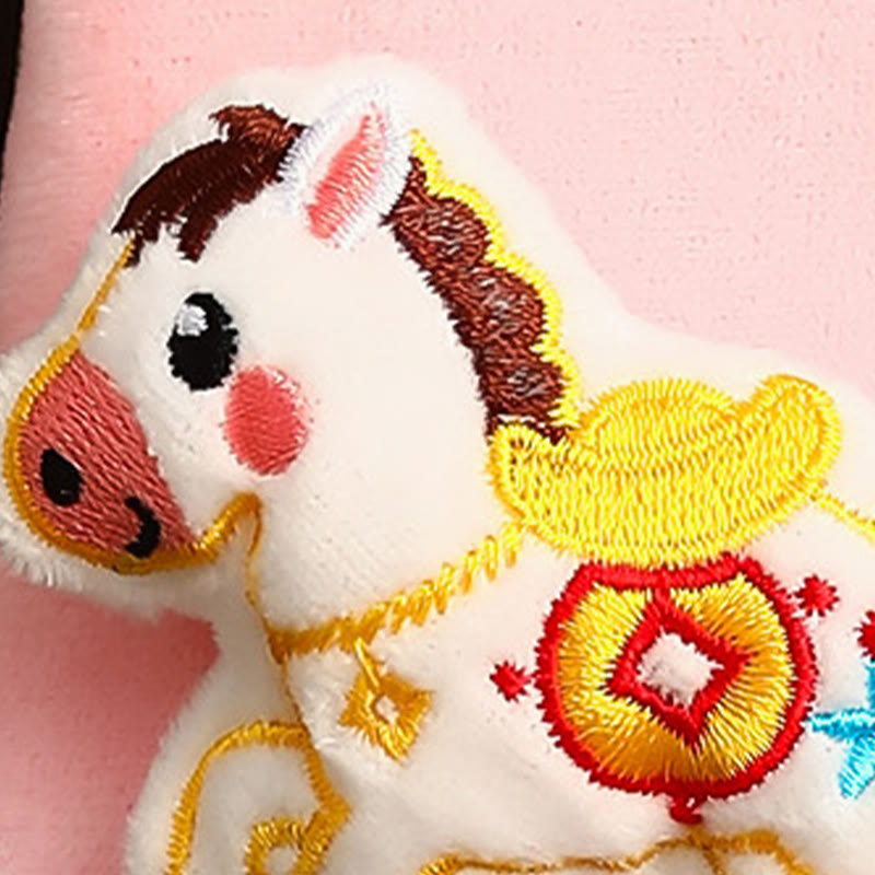 Buddha Stones Rok Konia 2026 Nowy Rok Fu Charakter Sztabka Wzór Haft Chińska Czerwona Koperta - image 6