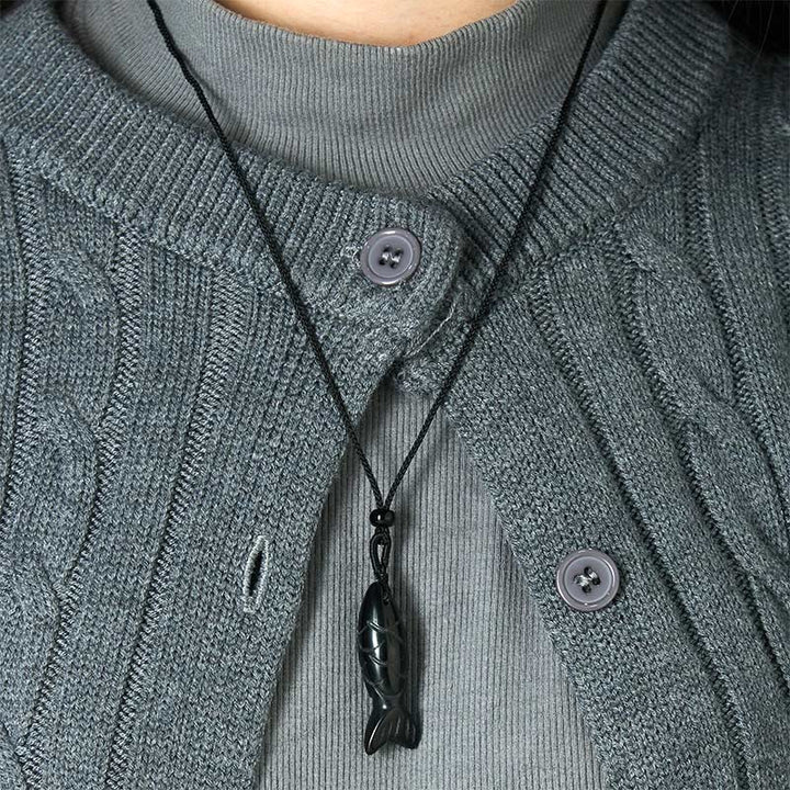 Rzeźba z Buddha Stones z rybą Koi w kolorze różowym, indyjskim agatem i ametystem, naszyjnik z wisiorkiem, symbolizujący ciepło i dobrobyt - image 66