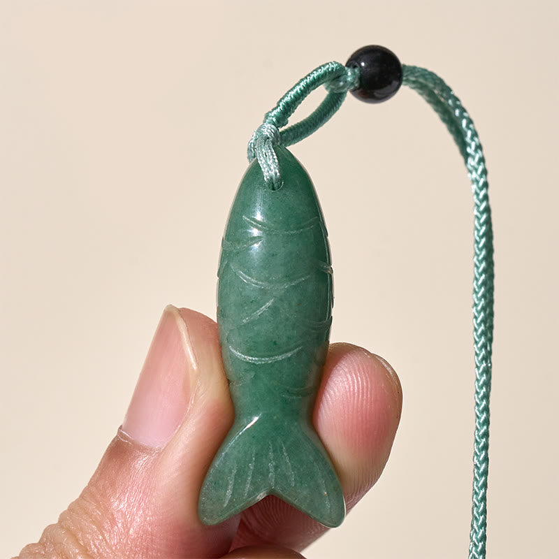 Rzeźba z Buddha Stones z rybą Koi w kolorze różowym, indyjskim agatem i ametystem, naszyjnik z wisiorkiem, symbolizujący ciepło i dobrobyt - image 45