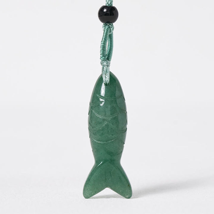 Rzeźba z Buddha Stones z rybą Koi w kolorze różowym, indyjskim agatem i ametystem, naszyjnik z wisiorkiem, symbolizujący ciepło i dobrobyt - image 44