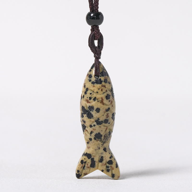 Rzeźba z Buddha Stones z rybą Koi w kolorze różowym, indyjskim agatem i ametystem, naszyjnik z wisiorkiem, symbolizujący ciepło i dobrobyt - image 34