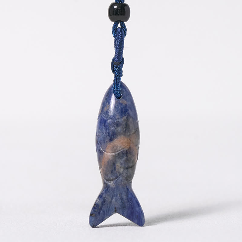 Rzeźba z Buddha Stones z rybą Koi w kolorze różowym, indyjskim agatem i ametystem, naszyjnik z wisiorkiem, symbolizujący ciepło i dobrobyt - image 39