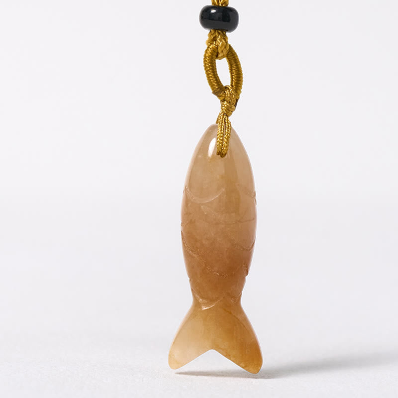 Rzeźba z Buddha Stones z rybą Koi w kolorze różowym, indyjskim agatem i ametystem, naszyjnik z wisiorkiem, symbolizujący ciepło i dobrobyt - image 18