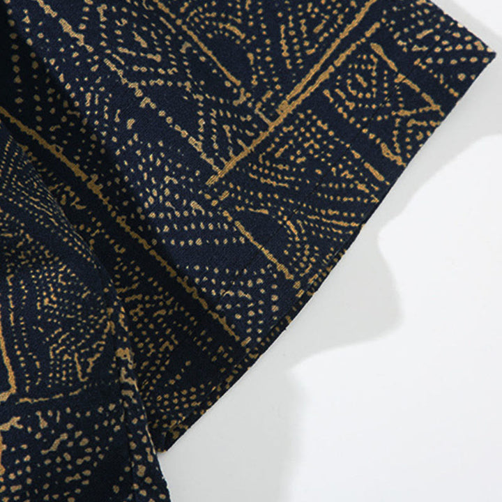 Buddha Stones, geometryczne, kwiatowe paski, motyle, atrament, kurtka męska, kimono bawełniane, z otwartym przodem i krótkim rękawem - image 7