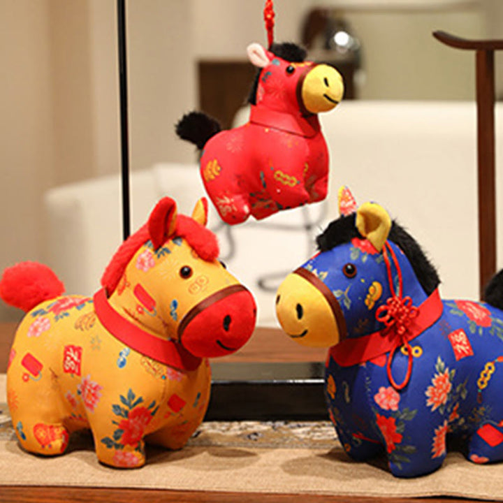 Buddha Stones Rok Konia Czerwony Sznurek Chiński Wiszący Dekoracja - image 0