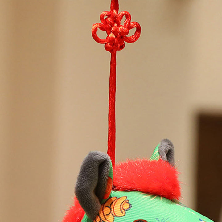 Buddha Stones Rok Konia Czerwony Sznurek Chiński Wiszący Dekoracja - image 14